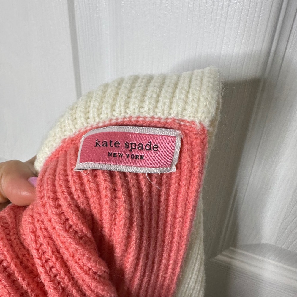 Kate Spade Infinity Scarf Womens OS Wool Blend‎ Ribbed Colorblock EUC - Picture 5 of 5